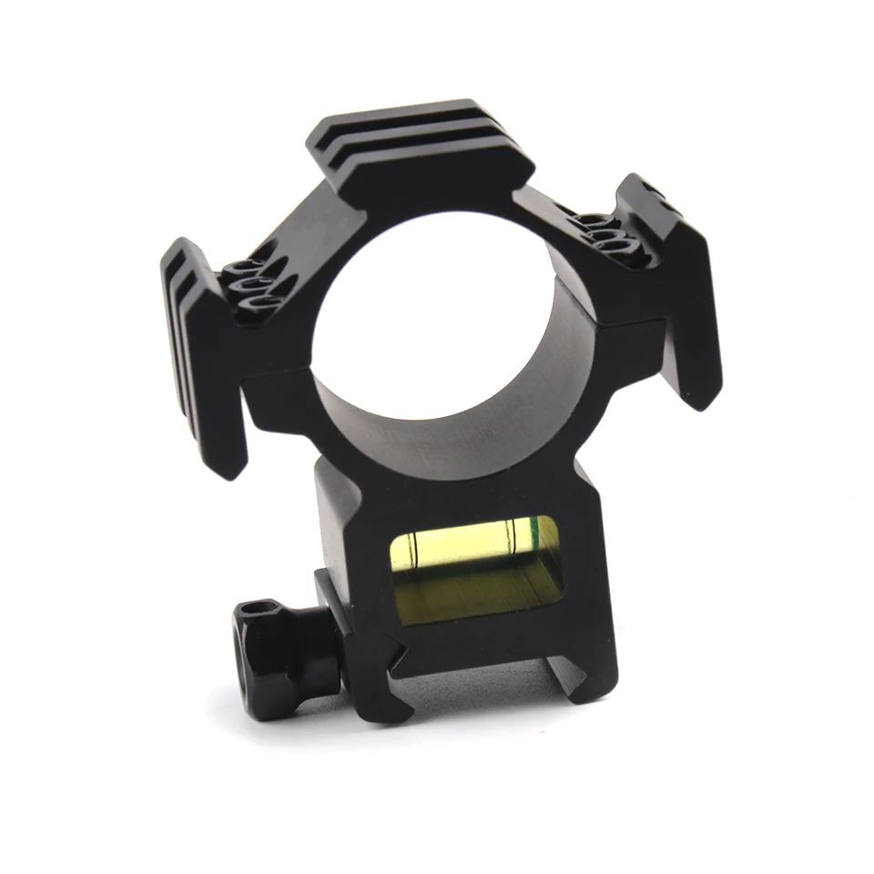 Haowenzhen 30mm Barrel Mount Ring Three Side 20mm Weaver Picatinny Mount with Spirit Bubble Level w// 1 Adapter for Rifle