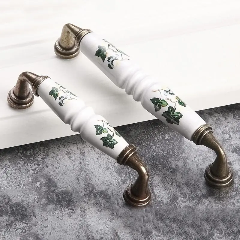 MEGAIRON Antique Furniture Handles Ceramic Handles for Kitchen Cupboards Cabinet Door Knobs Drawer Pulls MEGAIRON Antique Furniture Handles Ceramic Handles for Kitchen Cupboards Cabinet Door Knobs Drawer Pulls