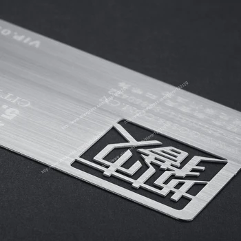 

Personalized holed punching quality stainless steel business metal card