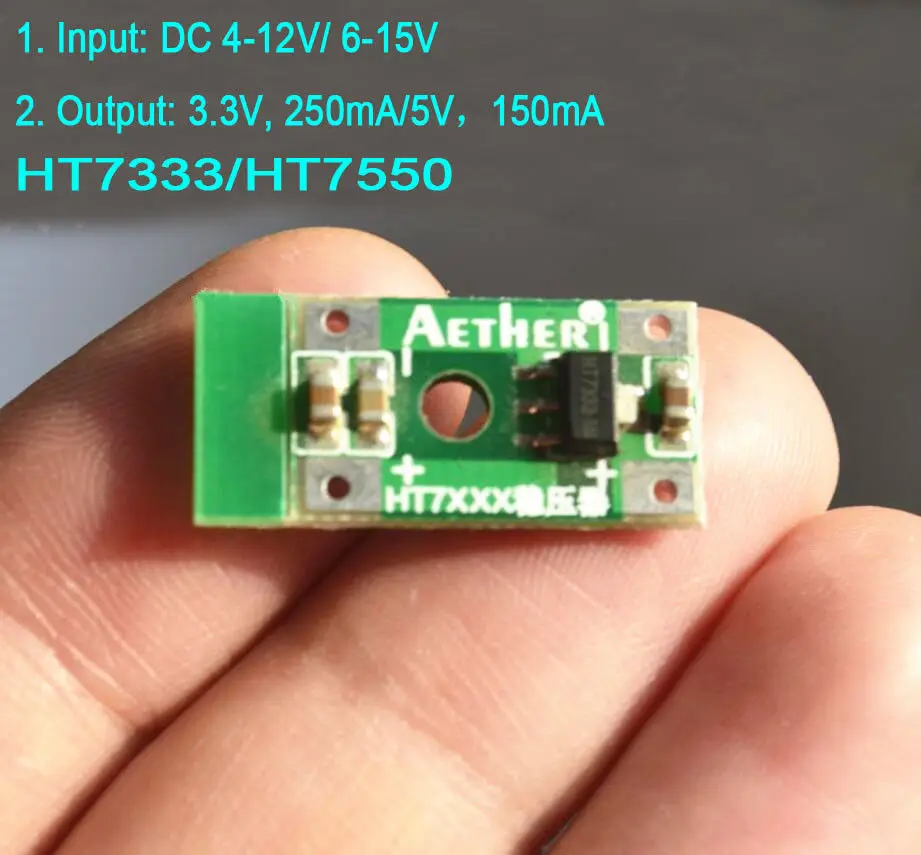 

HT7333 HT7550 4v-12V TO 3.3V 5V Low Dropout Linear MOS Differential Regulator Linear Power Supply module