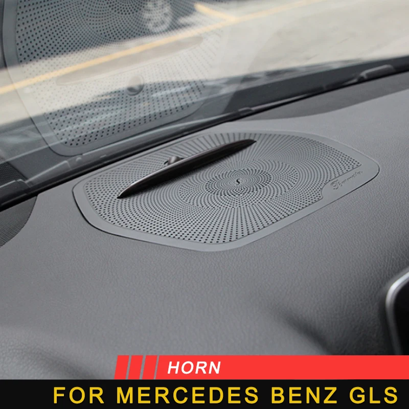 

For Mercedes Benz GLS Car Styling Dashboard Horn Panel Cover Trim Frame Sticker Interior Accessories