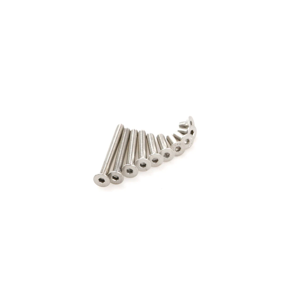 

10Pcs DIN 7991 M4 Stainless Steel Screws Hex Socket Flat Head Screw Bolt Muiti-size M4*6/8/10/12/16/20/25/30/35/40mm Screws Set