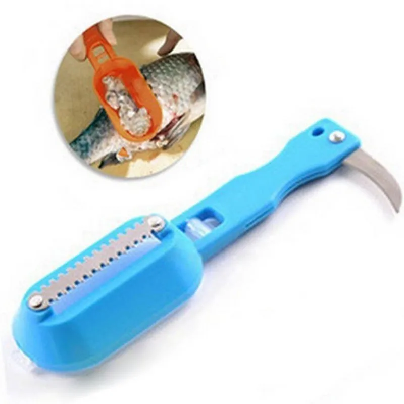 Image 2017 New Fish Scales Skin Remover Scaler and knife Fast Cleaner Home Kitchen Clean Tools Kitchen Seafood Cleaning Tool