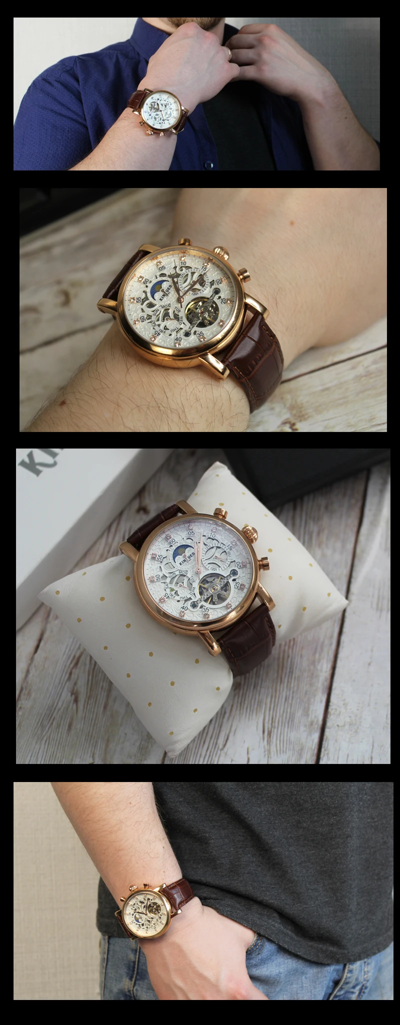 da lua à prova dwaterproof água tourbillon