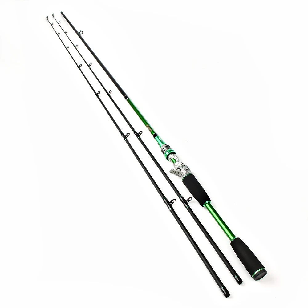 

FTK 99% Carbon 2.1m Hard 2 Section With One Lure Fishing Rod Baitcasting/Spinnering Rod Olta Vara De Pesca Acesorios
