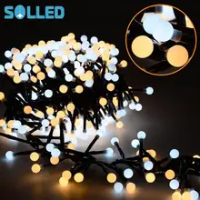 SOL светодиодный 400 светодиодный s светодиодный гирлянды 26ft двухцветные декоративные гирлянды водонепроницаемые рождественские декоративные огни