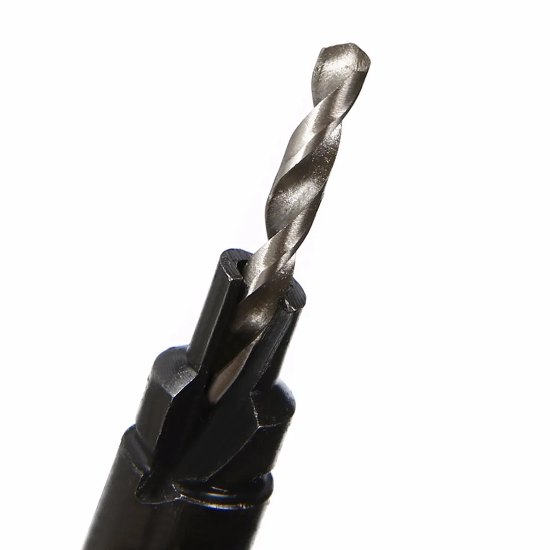 5Pcs Countersink Drill Bits Set Mayitr Hex Shank Wood Drilling Tool #5 #6 #8 #10 #12 For Power Tools