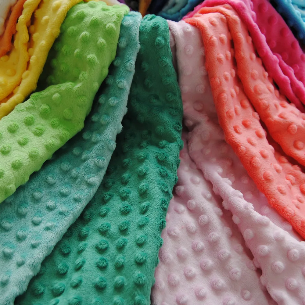 Free Shipping Super Soft Minky Dot Fabric 31 Colors in stock Sold By