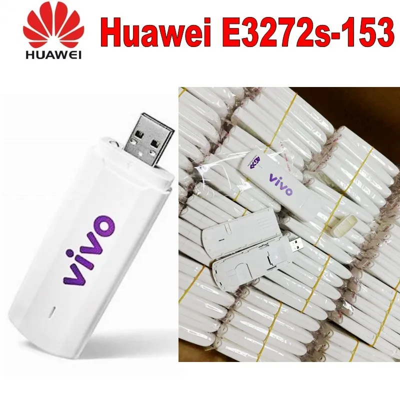 Unlock 4g universal modem USB Dongle Huawei E3272s-153 LTE 4G USB Modem plus 2pcs antenna