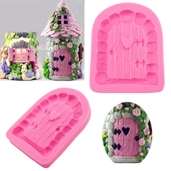 

DIY Door love fondant silicone mold for cake decorating tools chocolate sugar art displays kitchen Baking accessories T0632