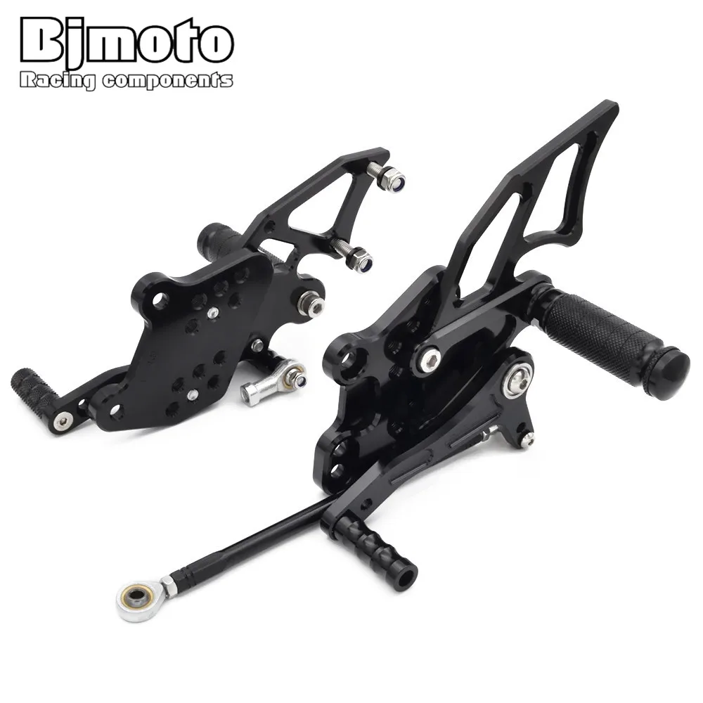 BJMOTO Новый Регулируемая ЧПУ мотоцикл Rearset Комплект для задних ног подножки для Kawasaki Ninja 300 2013-2016 подножки