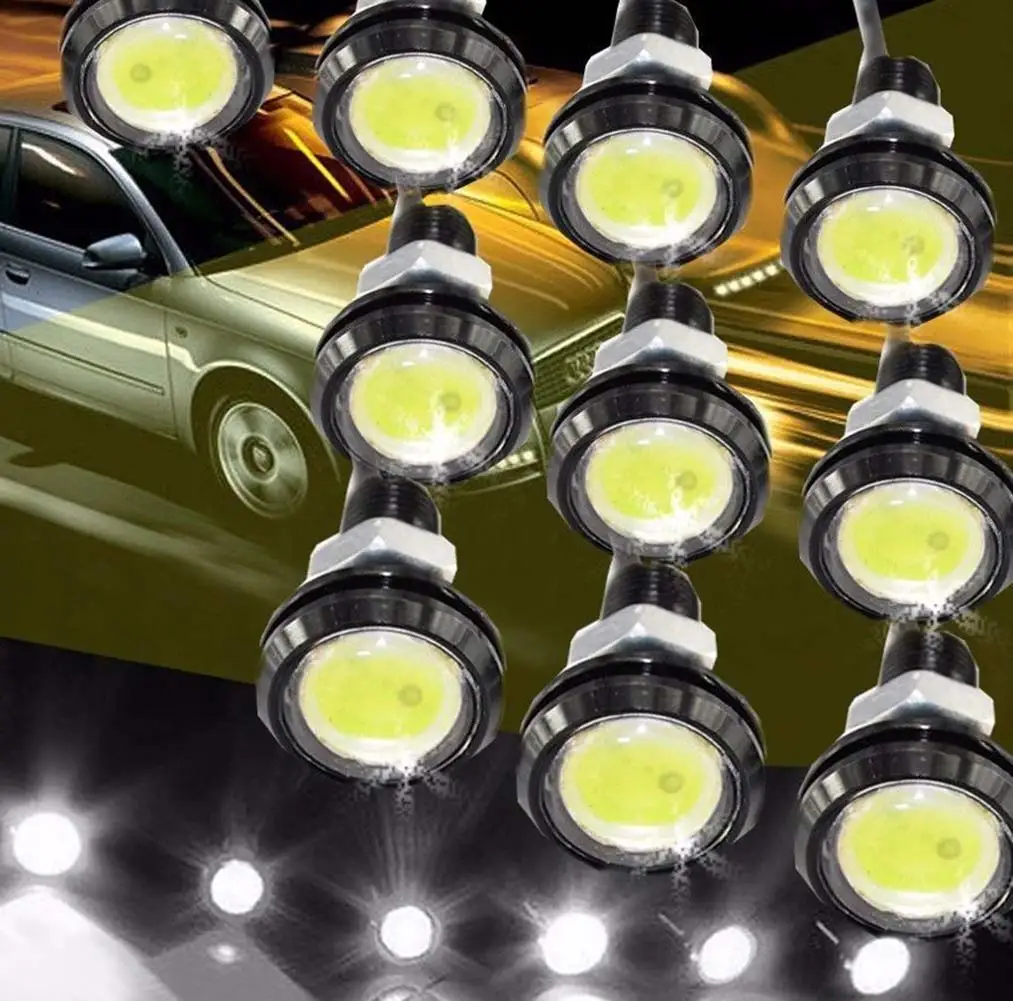 Super Bright 10PCS 23mm 12V 9W Eagle Eye 3 LED Car DRL Lamp Daytime