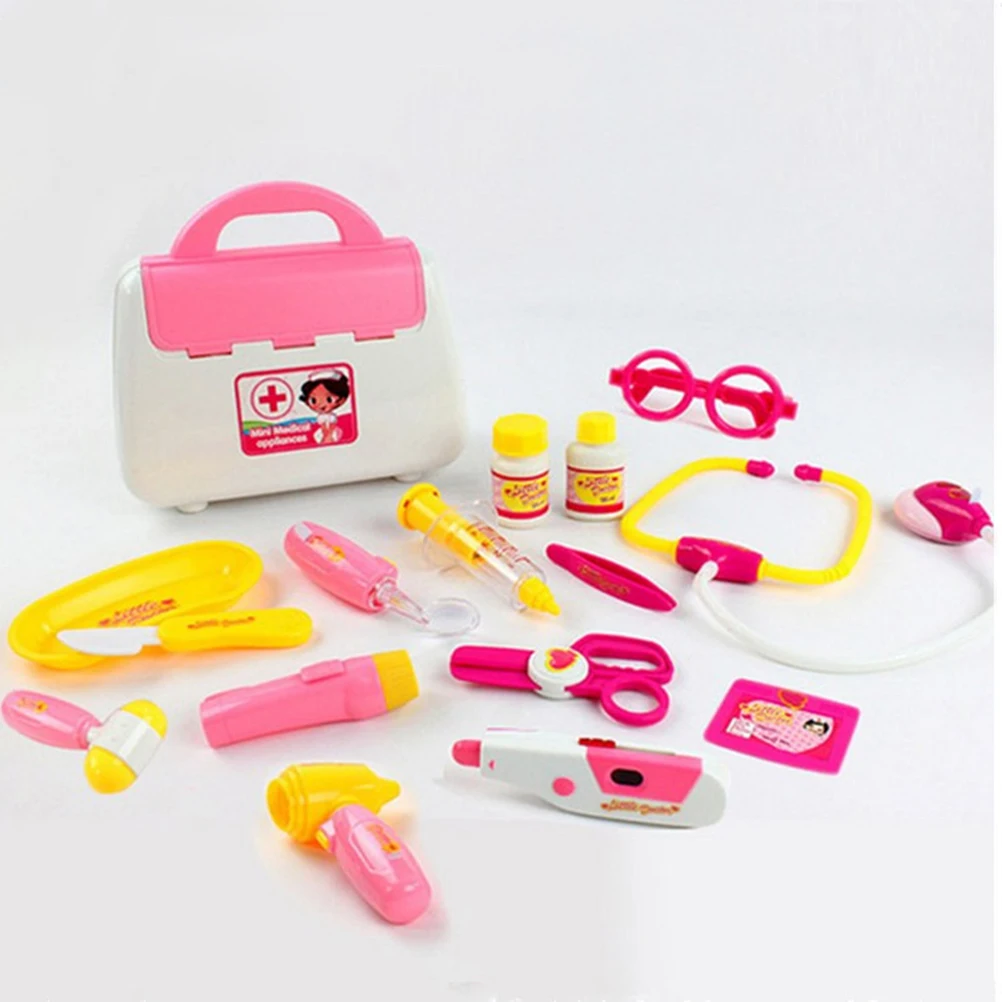 15pcs/Set child medical kit doctor toys for girls kids role play pretend play doctor play set classic toys simulation hospital