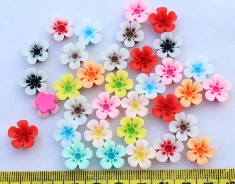 

set of 250pcs Resin Cherry Flower Cabochons 15mm , hair accessory supply, embellishment, DIY project supply