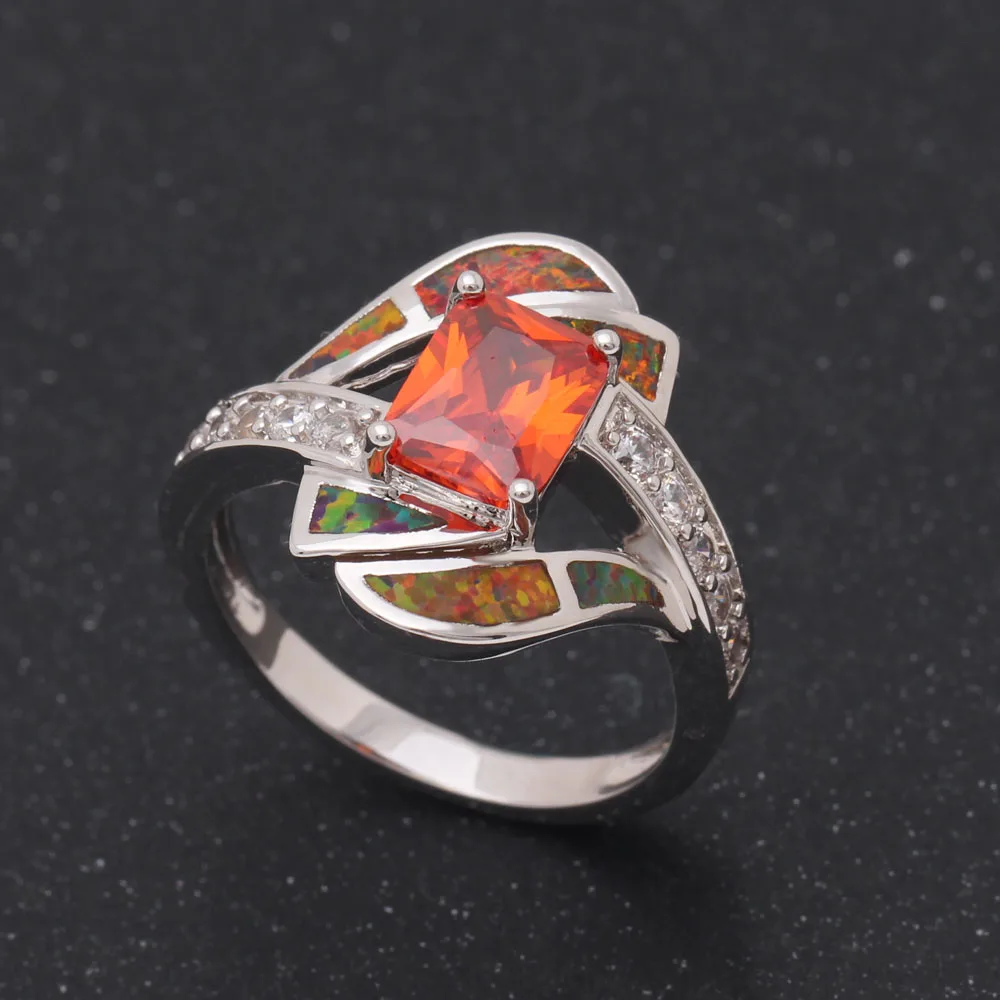 Buy Factory Mystic red Fire Opal Rings For Women Lady