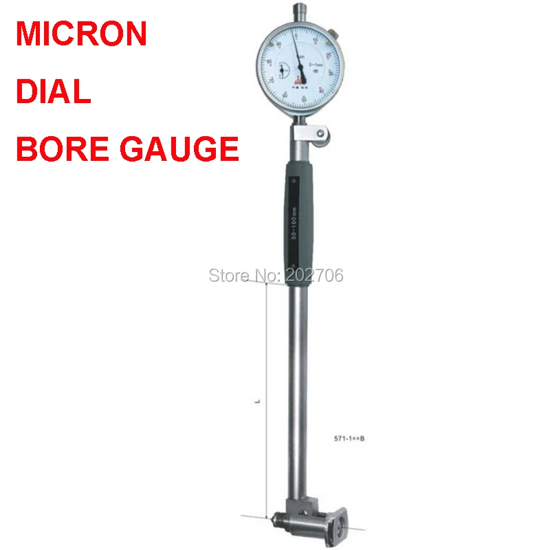 50160mm Micron Dial Bore Gauge 0.001mm Center Ring Dial Indicator