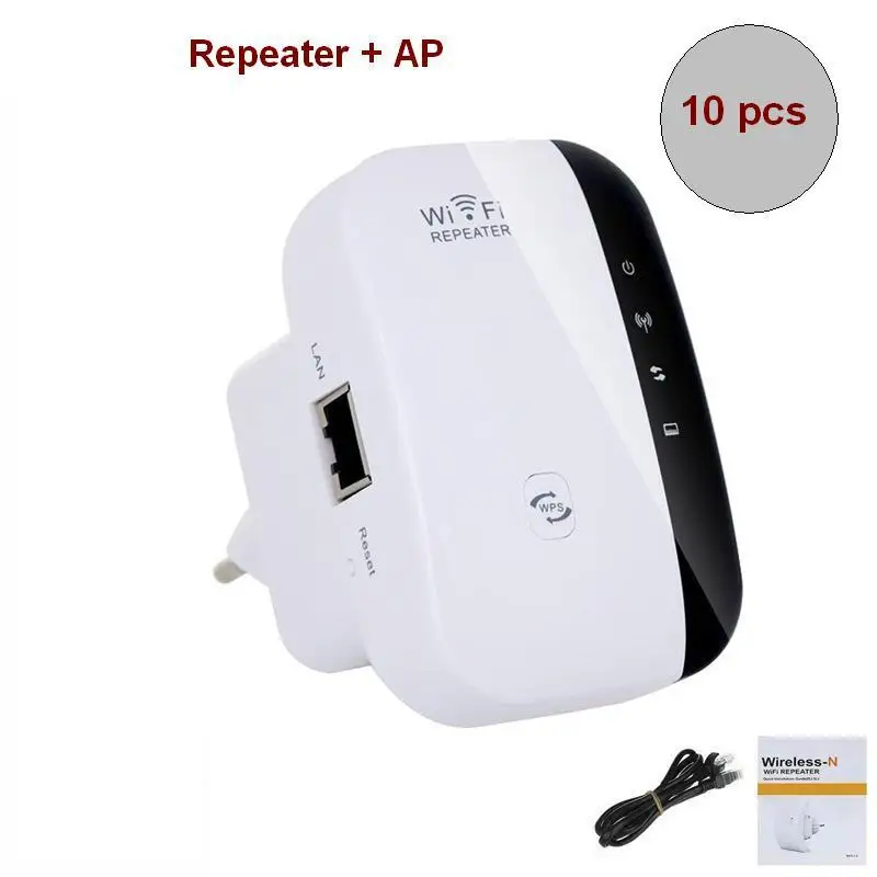 

10 pcs 2.4G Wireless Wifi Repeater 802.11N/B/G Network Signal Range Expander Wifi Antenna Roteador Signal Amplifier Repetidor