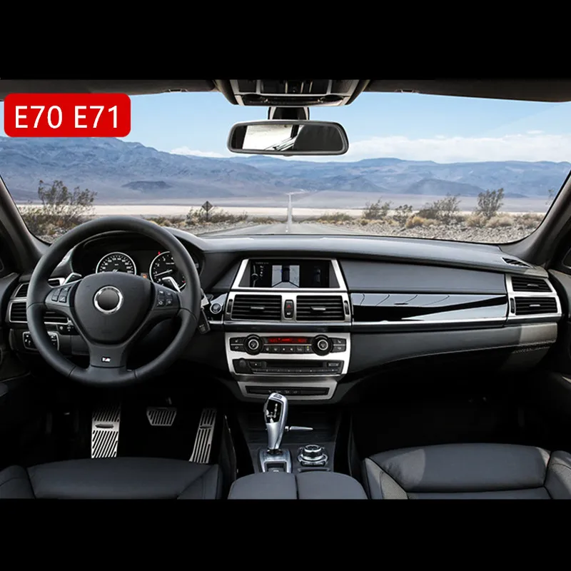 Автомобильный стерео динамик рамка Накладка для BMW X5 E70 X6 E71 консоль переключения