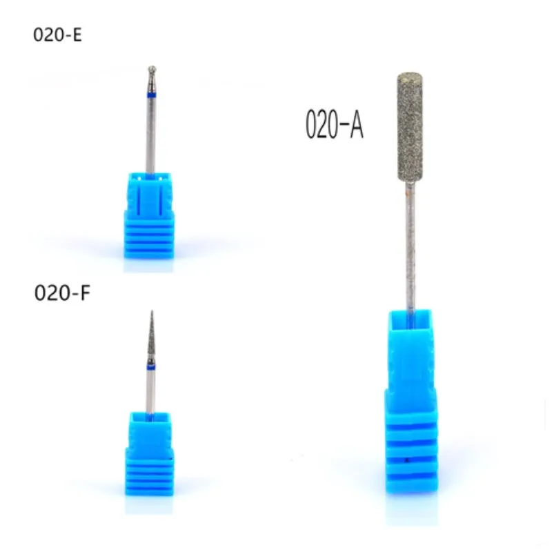 3 шт./упак. 6 видов Сталь фрез для маникюра/педикюра для электрическая машинка для маникюра, аксессуары для полировки 3/32 ''-вольфрамовый бор для дизайна ногтей инструменты - Цвет: AEF