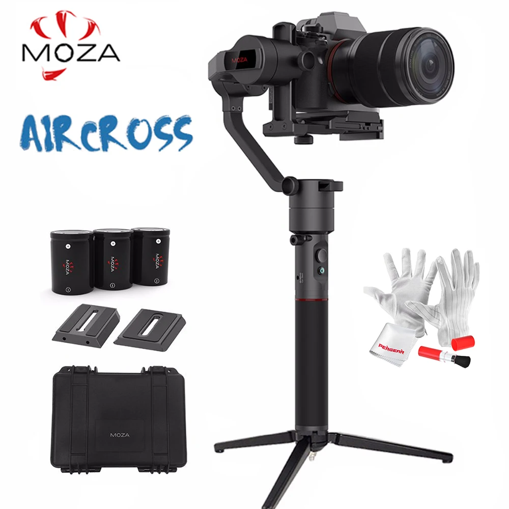 

MOZA AirCross 3-Axis Handheld Gimbal for Mirrorless Load 1800g Parameter Auto-Tuning Long Exposure Time-lapse PK Zhiyun Crane M