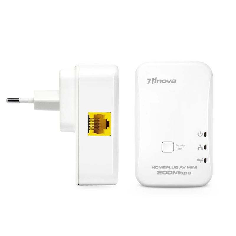 Оригинальный 7 инова 2X200 Мбит/с мини Homeplug Сетевой удлинитель AV комплект адаптера