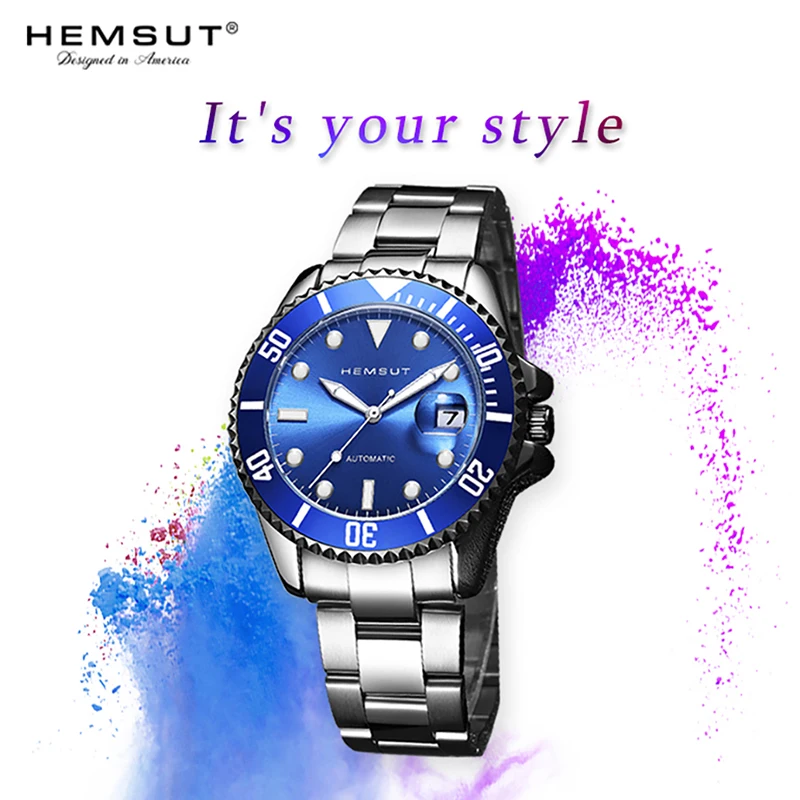 

Original Brand Watch Men Automatic Self Stainless Steel 5atm Waterproof Business Men Wrist Watch Timepieces