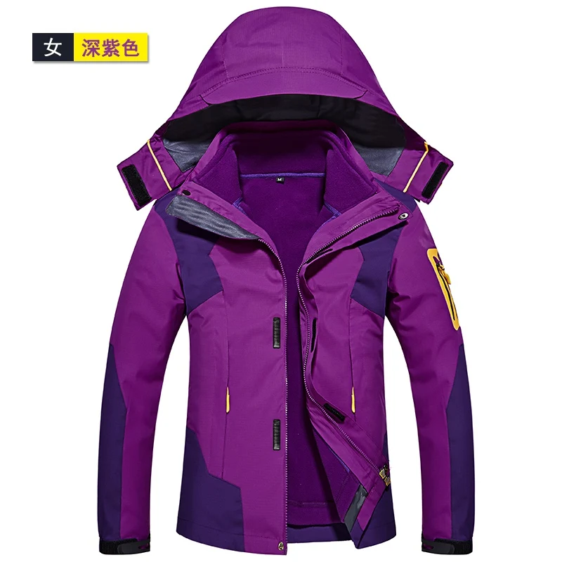 New Climbing Windproof Waterproof Jackets 3 In 1 Women Sports Coat