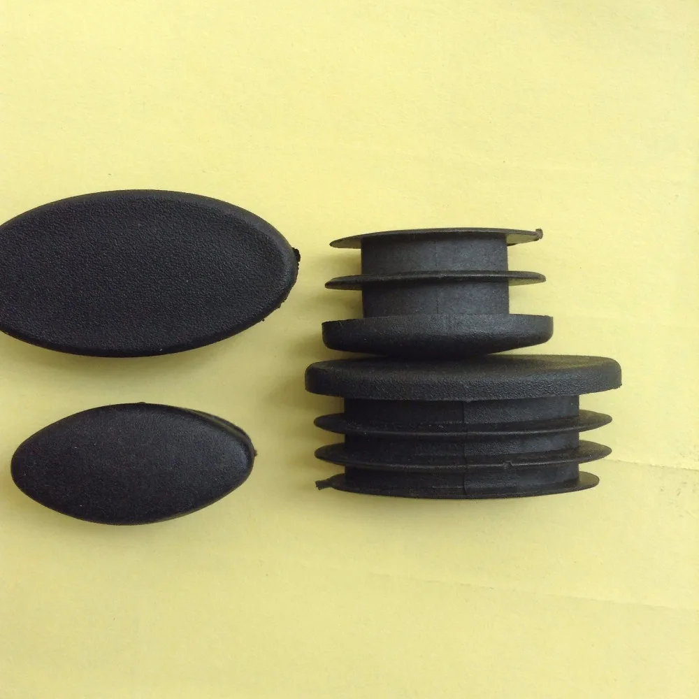 

100 pcs 20x40 mm olive oval blank tube insert ending chair feet bed leg floor pad parts accessary scratch proof