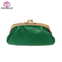 Chibelle домашний благородный зеленый PU женский кошелек для монет многофункциональный мобильный Банк карта Макияж сумка для хранения Повседневная Пряжка сумка на плечо