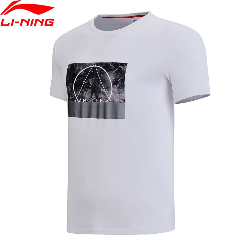 Мужская Трикотажная футболка Li-Ning дышащая Спортивная из 63% хлопка и 37% полиэстера