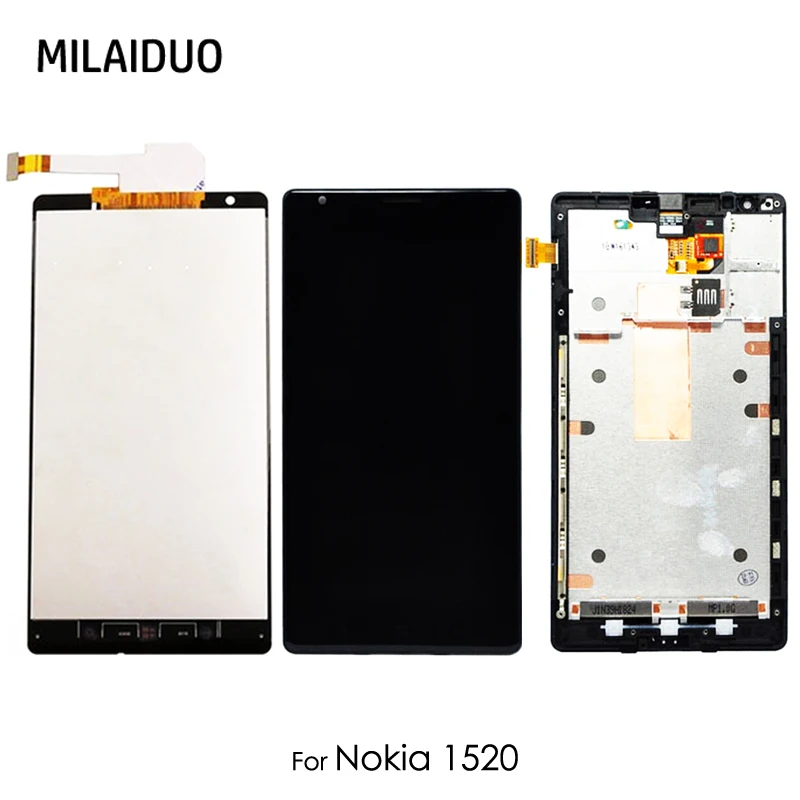 6 0 ''LCD сенсорный экран с рамкой для NOKIA Lumia 1520 дисплей Замена мобильный телефон