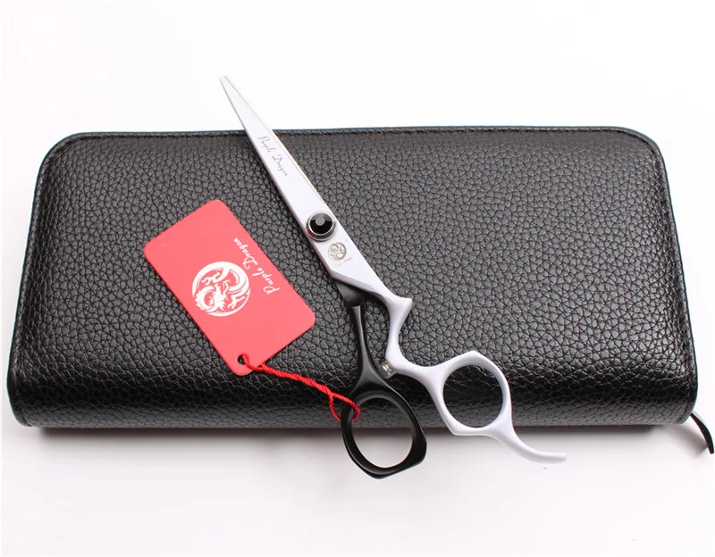 Z9016 6 ''17,5 см белые/черные Профессиональные человеческие ножницы для волос Парикмахерские ножницы для резки филировочные ножницы Инструменты для укладки волос - Цвет: Cutting Add Case W