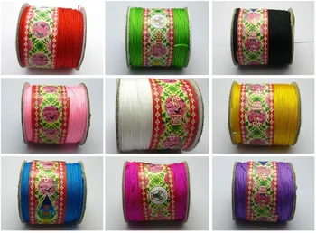 

10 Spools X100 Meters Mixed Color String Chinese Knot Cord Jewelery Cord 0.8mm