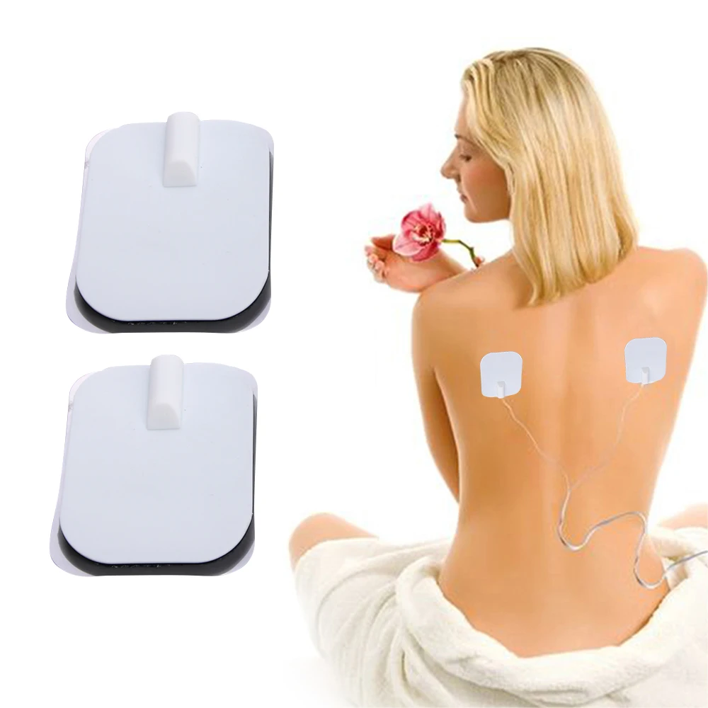 2pcs/pair Electrodes for Myostimulator Tens Machine Adhensive Gel Pads Physiotherapy Therapy Patches Slimming Massager Gel Pad