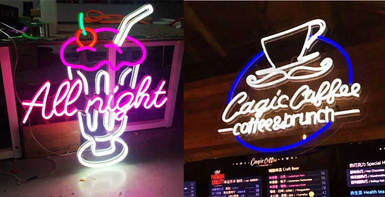Светодиодный неоновый знак для кафе-бар паба с 12 В ультра яркий светодиодный неоновый, гнущийся свет трубки ручная работа под заказ светодиодный рекламный светильник
