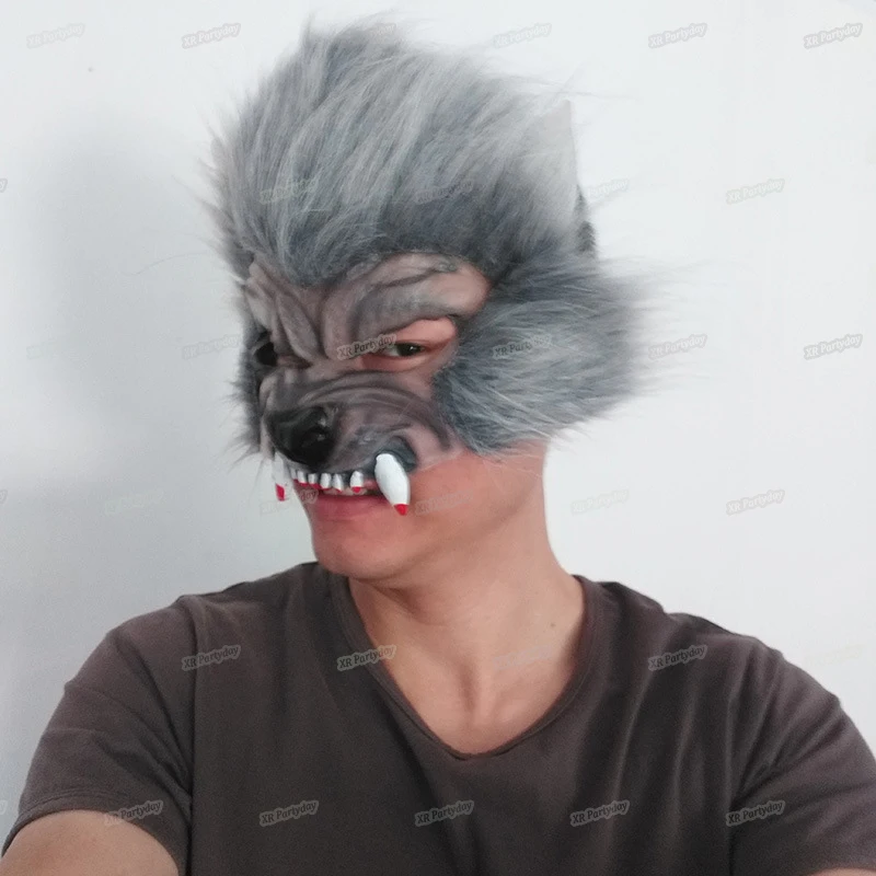 Страшные маски на Хэллоуин, латексные маски волка, костюм для косплея, карнавальные, вечерние, маскарадные, navidad