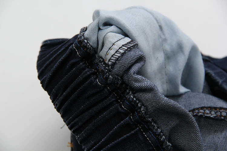Большие размеры, весенние новые модные брендовые джинсы Harlan с вышитыми буквами, свободные джинсы на талии, Тонкие штаны, wj219