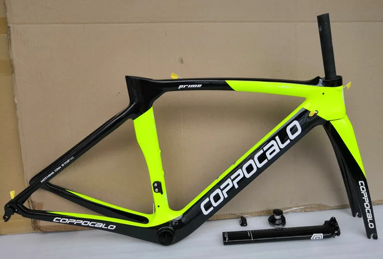 

fluo yellow 2019 Carbon Road Bike Frame 47 50 53 55 57cm P03 glossy Carbon Frame Road Racing 6 colors bicycle frames