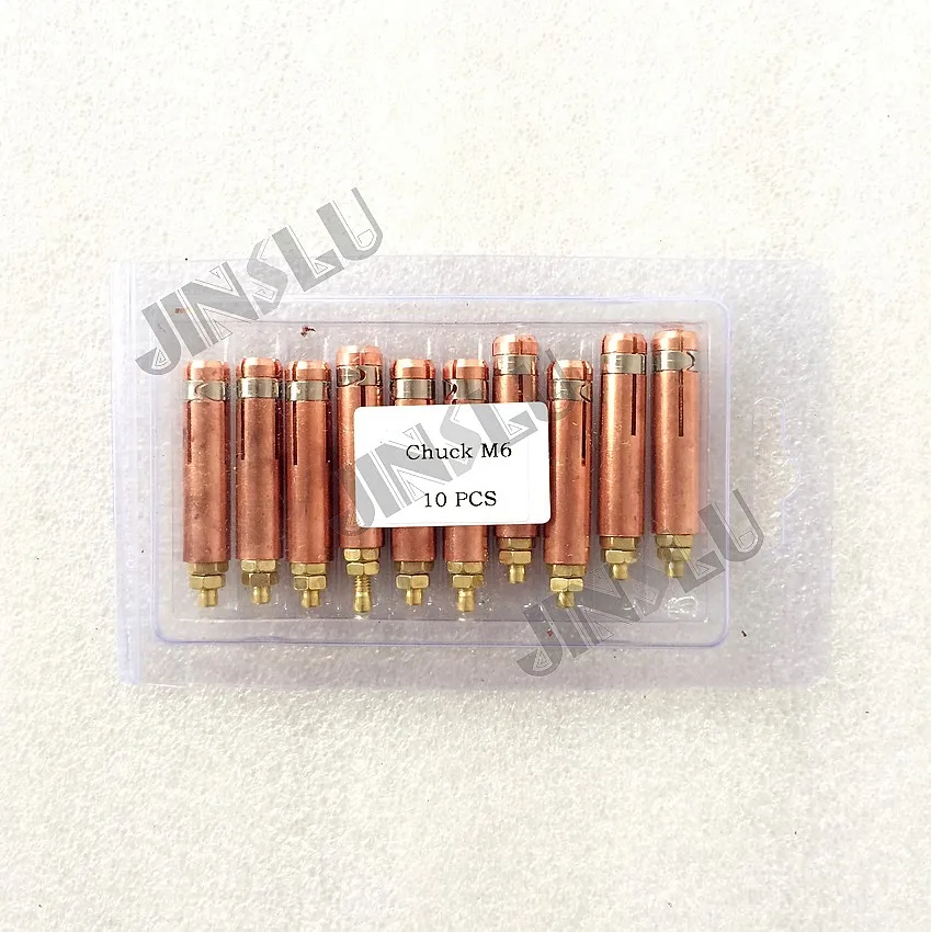 Free shipping Chuck M6 Stud Welding Gun Consumables 10PCS