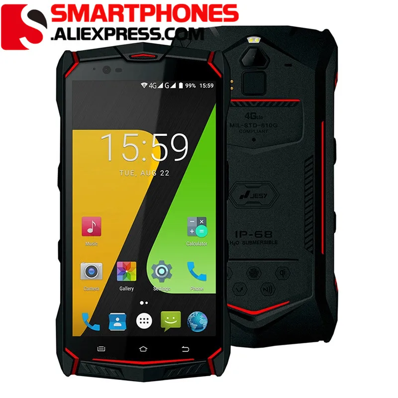 

JESY J9s Pro Waterproof mobile phone IP68 4G Shockproof Phone 4G RAM 64GB ROM Smartphone 5.5" NFC Fingerprint PTT IP67 6150mAh