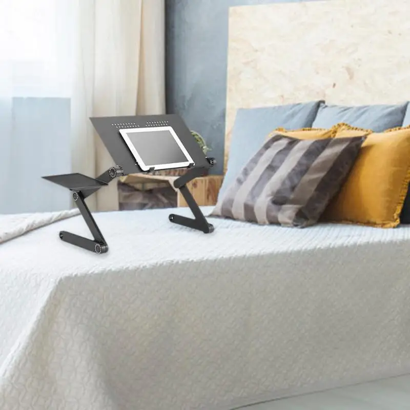  Portable Foldable Adjustable 360 degree free rotation Laptop Table Folding Cooling Computer Desktop