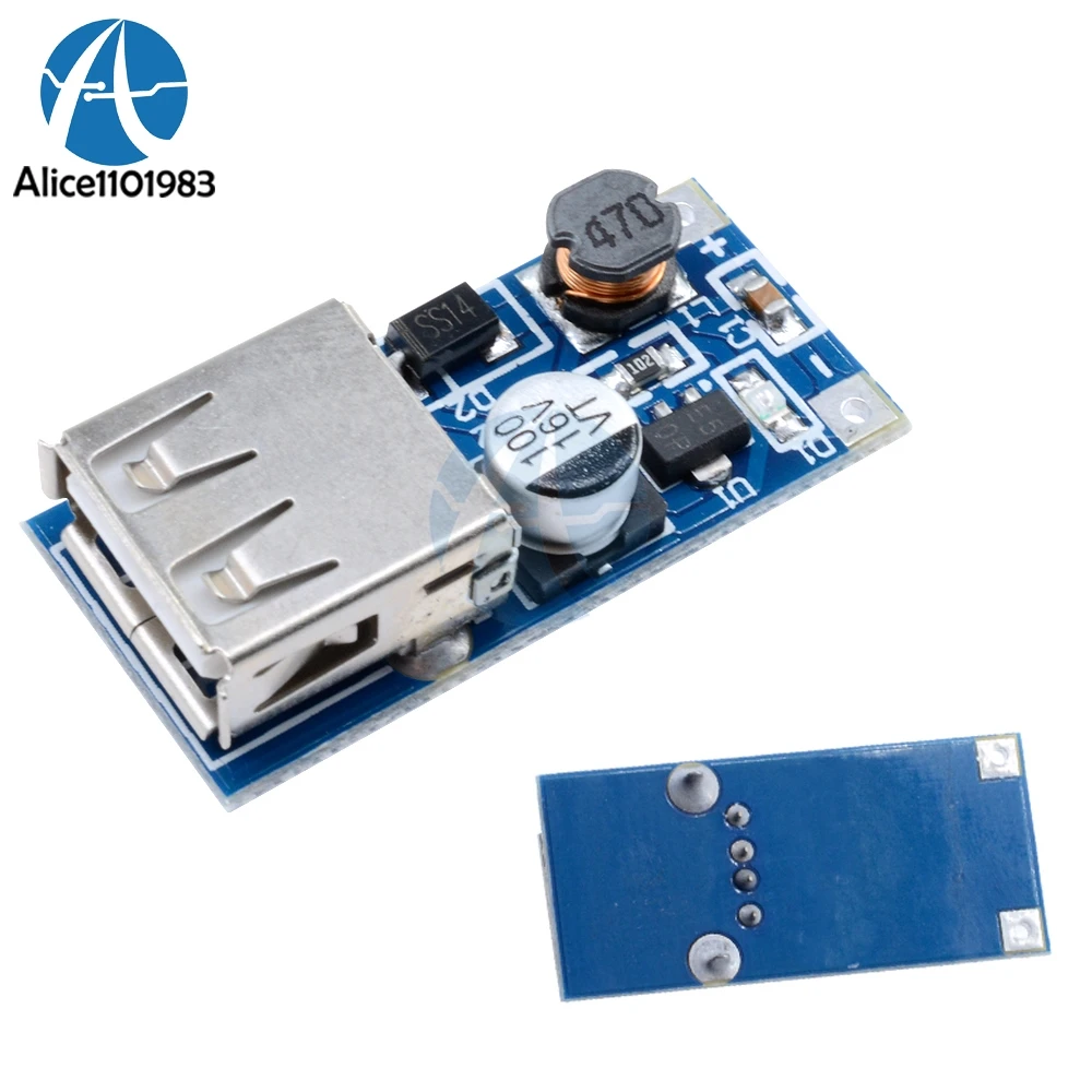 

2Pcs DC-DC 5v USB Voltage Converter Step Up Booster Power Supply Conversion Module 500mA 600mA PFM Control Mini Mobile Booster