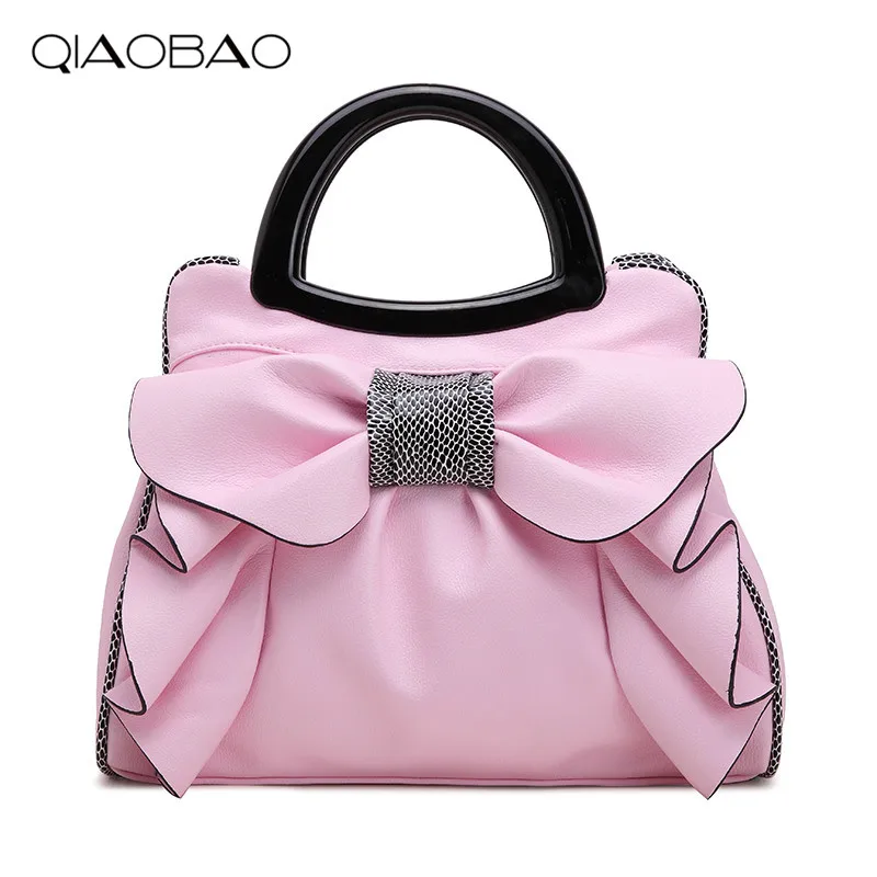 

QIAOBAO 2019 Fashion Women 3D Red Flower Bags High Quality Ladies Tote Bag Female Handbag Women Cross Body Shoulder Bags