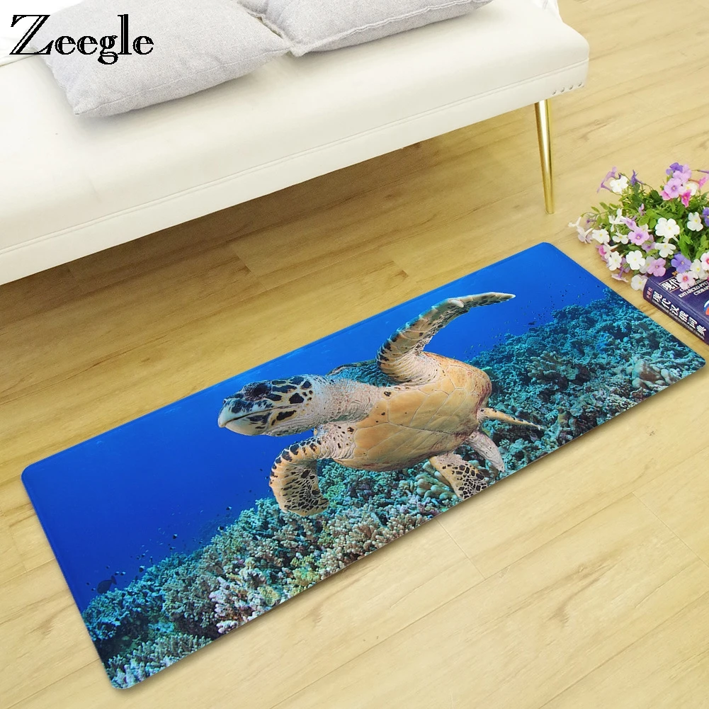 

Zeegle Doormat Flannel Kitchen Carpets Sofa Table Area Rugs Kids Bedroom Mats Bedside Rugs Anti-slip Bathroom Floor Mats