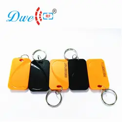 DWE cc rf Карты контроля доступа TK4100 EM4100 rf id тегов пластиковые rfid keytag 125 кГц брелок безопасности