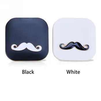 

LIUSVENTINA Portable DIY Alloy Cute Beard Contact Lens Case with Mirror for Color Lenses Gift for Friends and Children