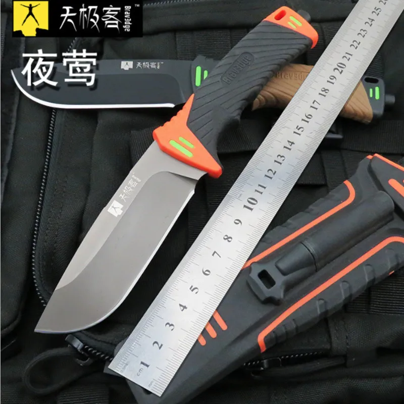 Bravedge 440C стальной 60HRC тактический нож для выживания в полевых условиях нож для дайвинга прямой нож инструмент для самозащиты с наружным EDC ножом