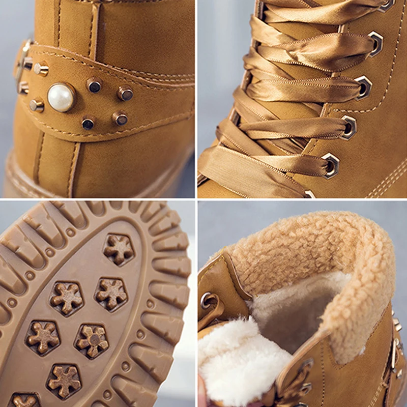 Модная зимняя обувь; женские ботинки; ботильоны; женские зимние ботинки; теплые зимние ботинки на меху; женские ботинки на шнуровке; Botas mujer bota; женские ботинки; ies