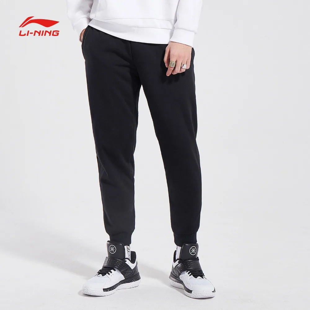 

Li-Ning Men The Trend Sweat Pants Fleece Warm Regular Fit Cotton Polyester LiNing Sports Pants Trousers AKLN881 COND18