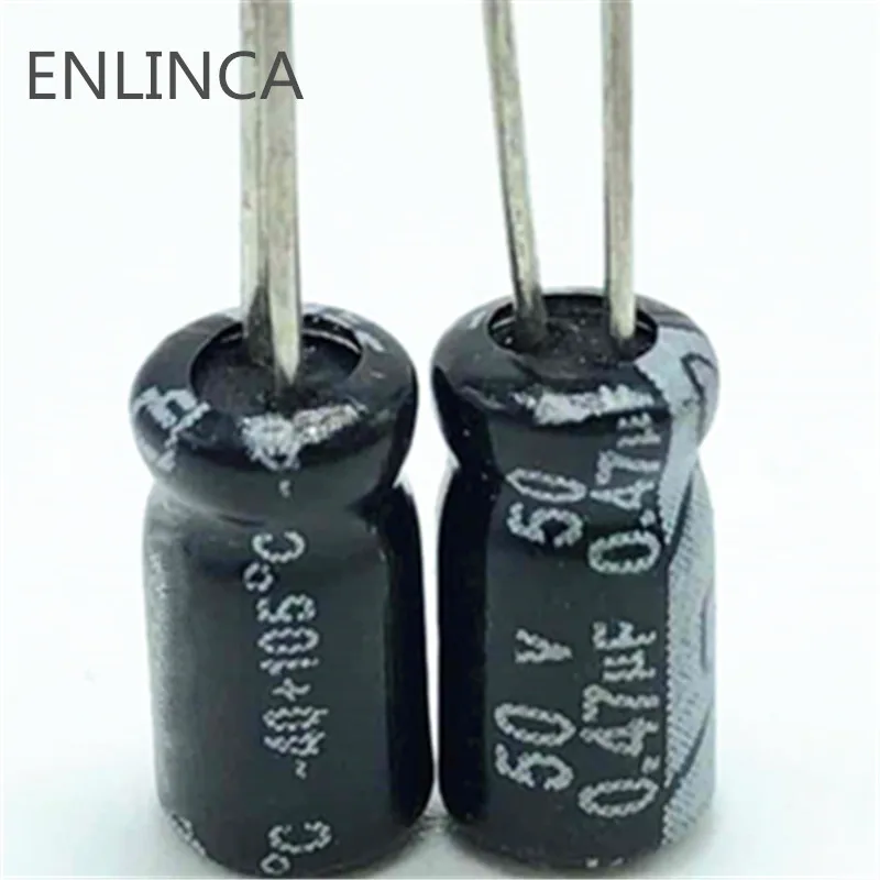 

110pcs/lot BC07 high frequency low impedance 50V 0.47UF aluminum electrolytic capacitor size 5*12 0.47UF 50V0.47UF